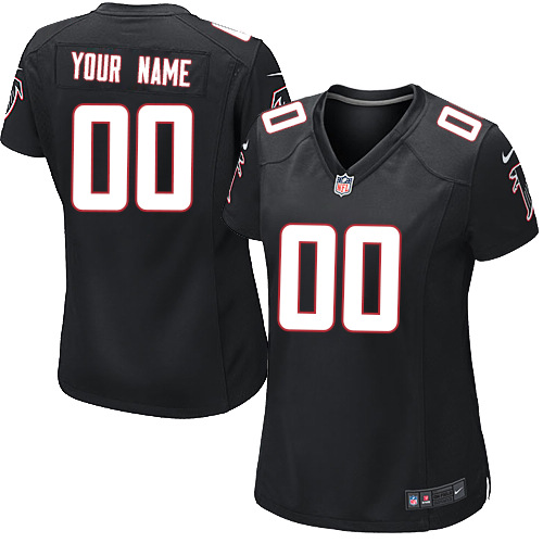 Women's Limited Nike Jersey Black Alternate - Customized NFL Atlanta Falcons